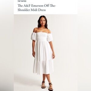 Abercrombie off the shoulder Emerson midi dress